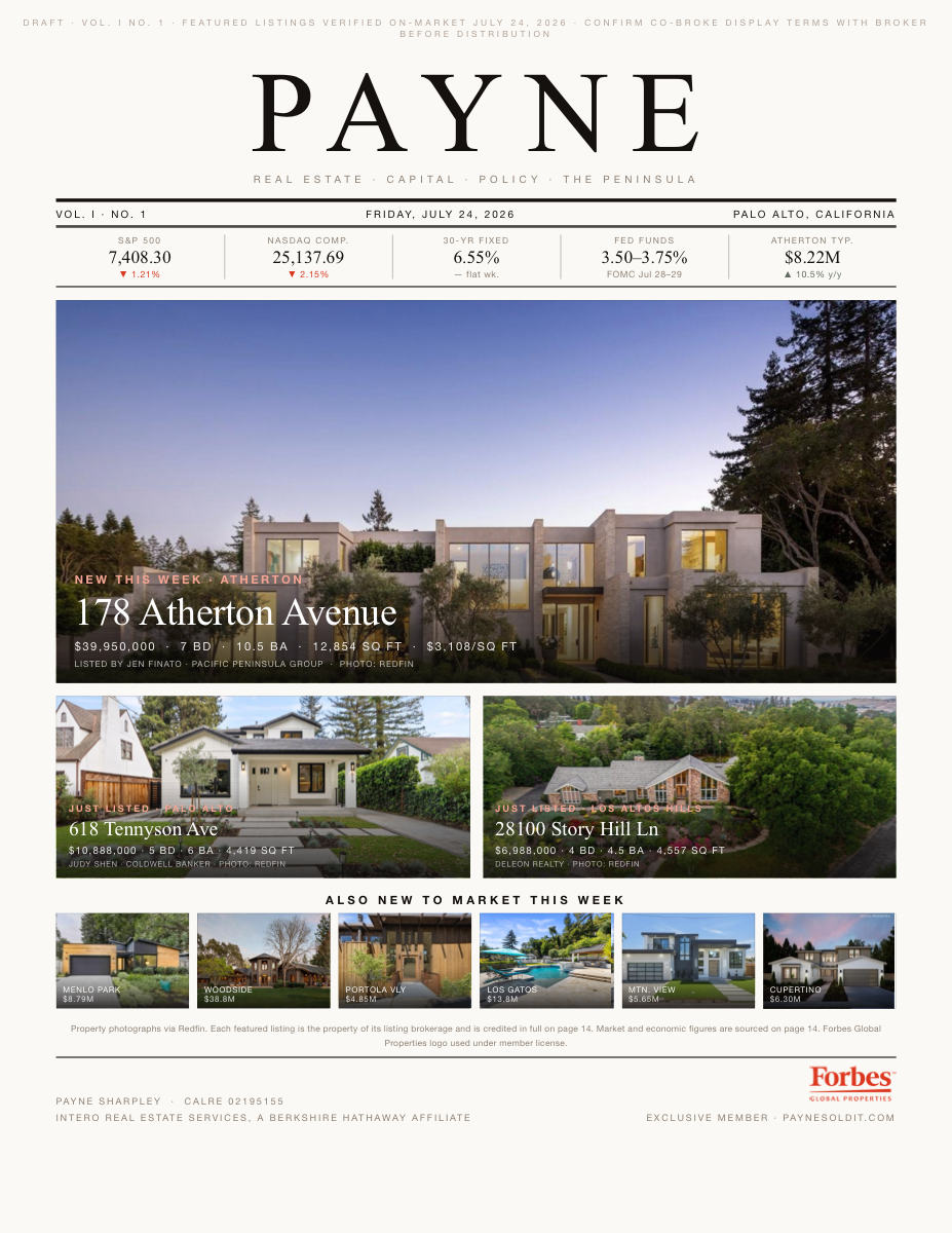 PAYNE Vol. I, No. 1 cover — 178 Atherton Avenue